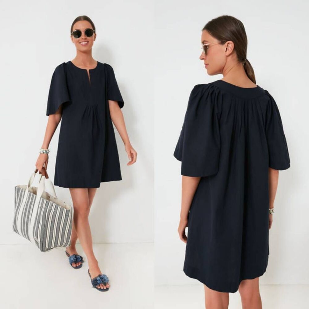 Tuckernuck Navy Short-Sleeve Mini Dress